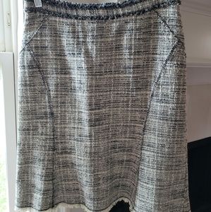 The Limited Blue & White Tweed Skirt Size 2 EUC